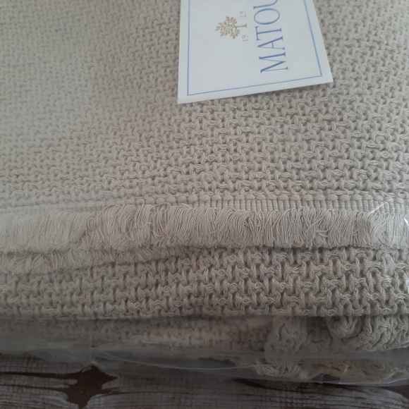 Matouk Bedding Matouk Selah Twin Fringe Edge Coverlet Blanket Tan Poshmark